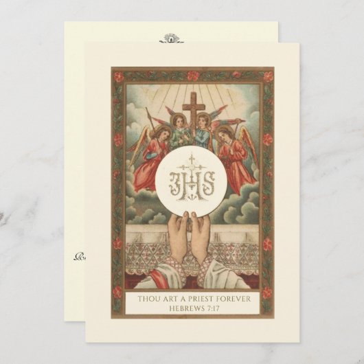 Einladung katholischer Priester Ordination Jahrest (Vorne/Hinten)