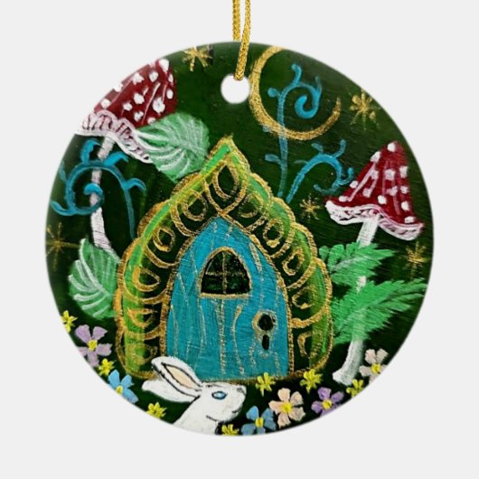 Einladung Keramik Rundschmuck Ornament (Vorne)