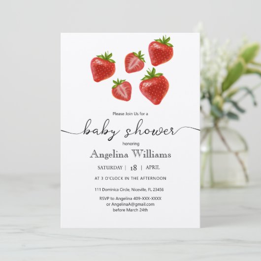 Einladung Kinderdusche. (Stehend Vorderseite)