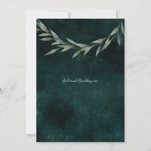 EINLADUNG - KLASSISCHE "GRÜNE RUSTIK" (Rückseite)