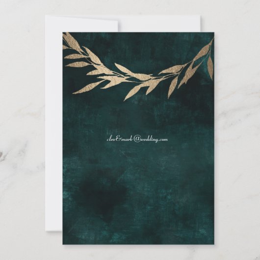 EINLADUNG - KLASSISCHE "GRÜNE RUSTIK" (Rückseite)