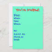 Einladung-Krawatte Färbungs-Blick-Entwurf Einladung (Rückseite)