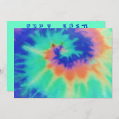 Einladung-Krawatte Färbungs-Blick-Entwurf Einladung (Vorne/Hinten)