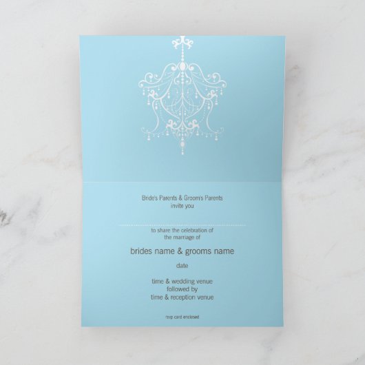 EINLADUNG: Kronleuchter Einladung (Innenseite)