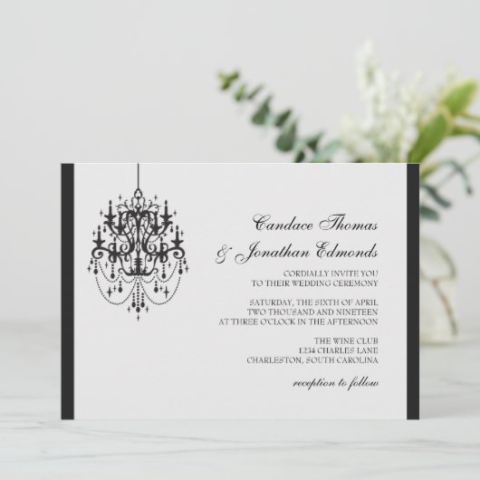 Einladung| Kronleuchter|lgr Einladung (Stehend Vorderseite)