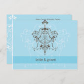 EINLADUNG: Kronleuchter Postkarte (Vorne/Hinten)