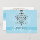 EINLADUNG: Kronleuchter Postkarte (Vorne/Hinten)