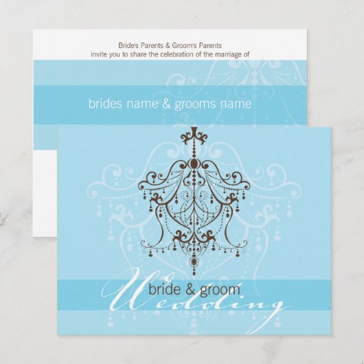 EINLADUNG: Kronleuchter Postkarte (Vorne/Hinten)