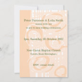 Einladung Kultur Hochzeit Mosaik Blumenpfirsich (Vorderseite)