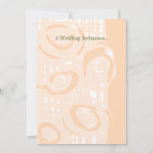 Einladung Kultur Hochzeit Mosaik Blumenpfirsich (Rückseite)