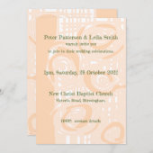 Einladung Kultur Hochzeit Mosaik Blumenpfirsich (Vorne/Hinten)