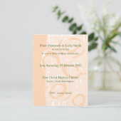 Einladung Kultur Hochzeit Mosaik Blumenpfirsich (Stehend Vorderseite)