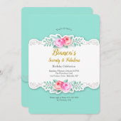 Einladung künstlerischer Rose (Vorne/Hinten)