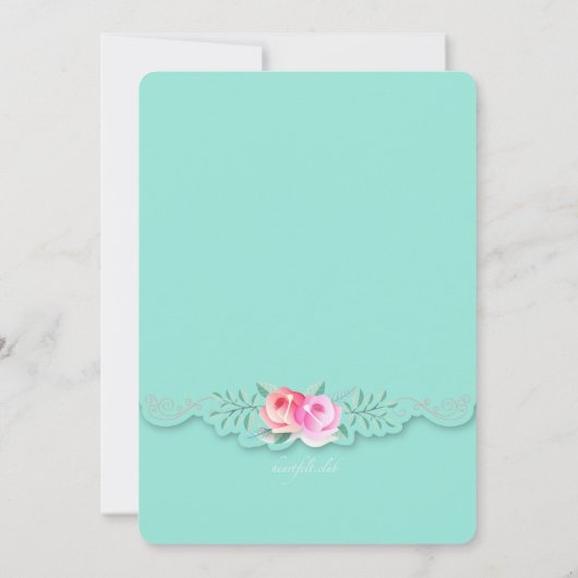 Einladung künstlerischer Rose (Rückseite)