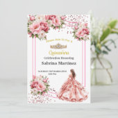 Einladung La Quinceanera (Stehend Vorderseite)