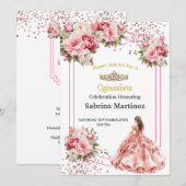 Einladung La Quinceanera (Vorne/Hinten)