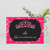 Einladung La Quinceanera (Stehend Vorderseite)
