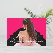 Einladung La Quinceanera (Stehend Vorderseite)
