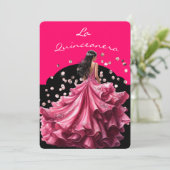 Einladung La Quinceanera (Stehend Vorderseite)
