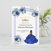 Einladung La Quinceanera (Stehend Vorderseite)