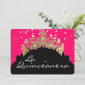 Einladung La Quinceanera (Stehend Vorderseite)