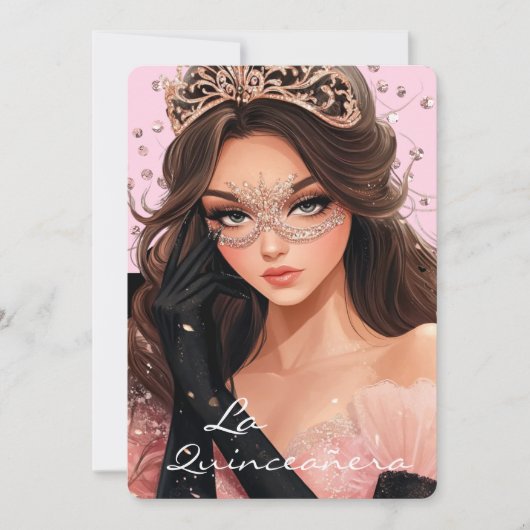Einladung La Quinceanera (Vorderseite)