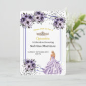 Einladung La Quinceanera (Stehend Vorderseite)