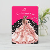 Einladung La Quinceanera (Stehend Vorderseite)