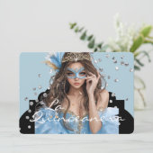 Einladung La Quinceanera (Stehend Vorderseite)