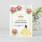 Einladung La Quinceanera (Stehend Vorderseite)