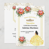 Einladung La Quinceanera (Vorne/Hinten)