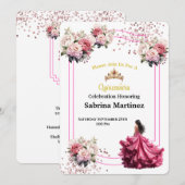 Einladung La Quinceanera (Vorne/Hinten)