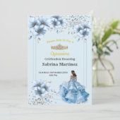 Einladung La Quinceanera (Stehend Vorderseite)