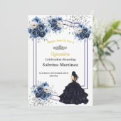 Einladung La Quinceanera (Stehend Vorderseite)