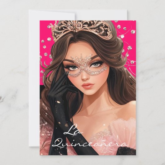 Einladung La Quinceanera (Vorderseite)
