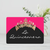 Einladung La Quinceanera (Stehend Vorderseite)