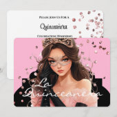 Einladung La Quinceanera (Vorne/Hinten)