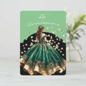 Einladung La Quinceanera (Stehend Vorderseite)