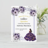 Einladung La Quinceanera (Stehend Vorderseite)