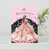 Einladung La Quinceanera (Stehend Vorderseite)