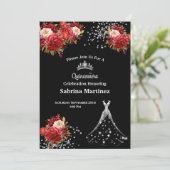 Einladung La Quinceanera (Stehend Vorderseite)