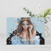 Einladung La Quinceanera (Stehend Vorderseite)