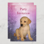 Einladung Labrador Welpe im Park (Vorne/Hinten)