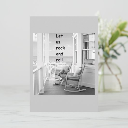 EINLADUNG "LASS US ROCK AND ROLL" (Stehend Vorderseite)