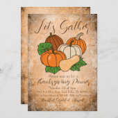 Einladung lassend, bearbeitbarer Erntedank (Vorne/Hinten)