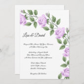 Einladung-Lavendel-Rose Einladung (Vorne/Hinten)