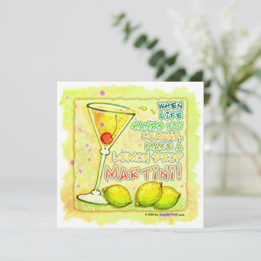 Einladung - Lemon Drop Martini (Stehend Vorderseite)