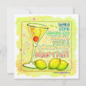Einladung - Lemon Drop Martini (Vorderseite)