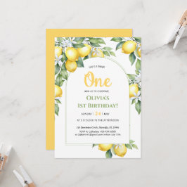 Einladung Lemon Zitrus 1. Geburtstag.