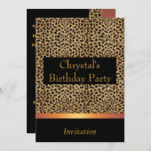 Einladung Leopard Print Einladung Geburtstagsparty (Vorne/Hinten)